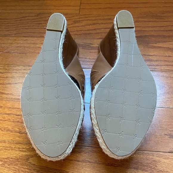 JACK ROGERS Sophia Oak Brown Leather Wedge Sandals🤎 - Picture 5 of 5